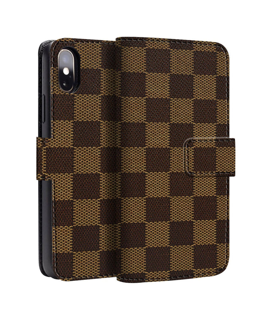 Brown Block iPhone Flip Cover - Flat 35% Off On iPhone Flip Cover –