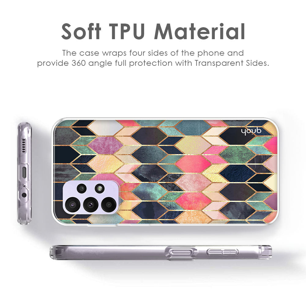 For Samsung Galaxy S23 Ultra Multi Color Pattern Clear Case