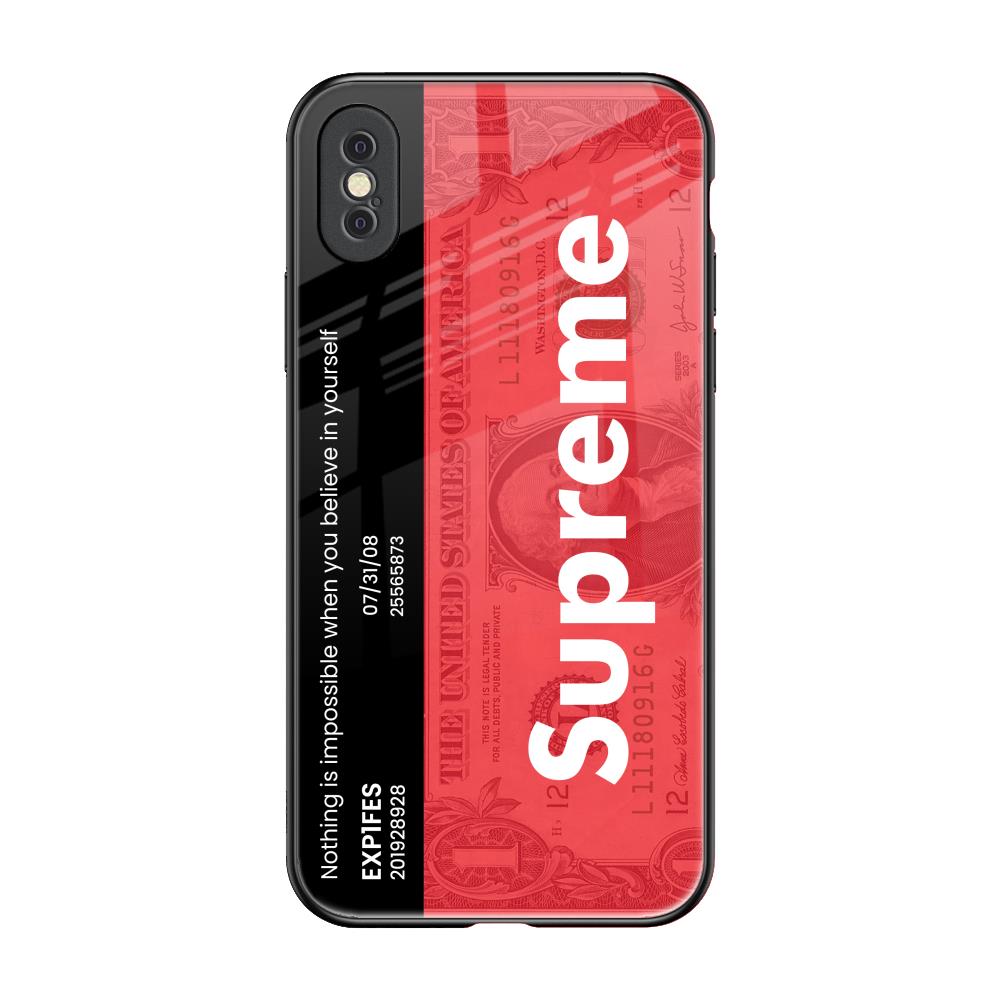 Supreme Ticket iPhone XS Max Glass Back Cover Flat 35 Off On iPhone XS Max Back Cover Qrioh