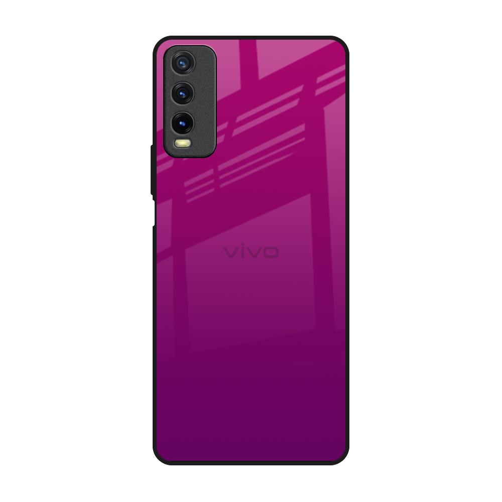 Magenta Gradient Vivo Y20 Glass Back Cover Flat 35 Off On Vivo