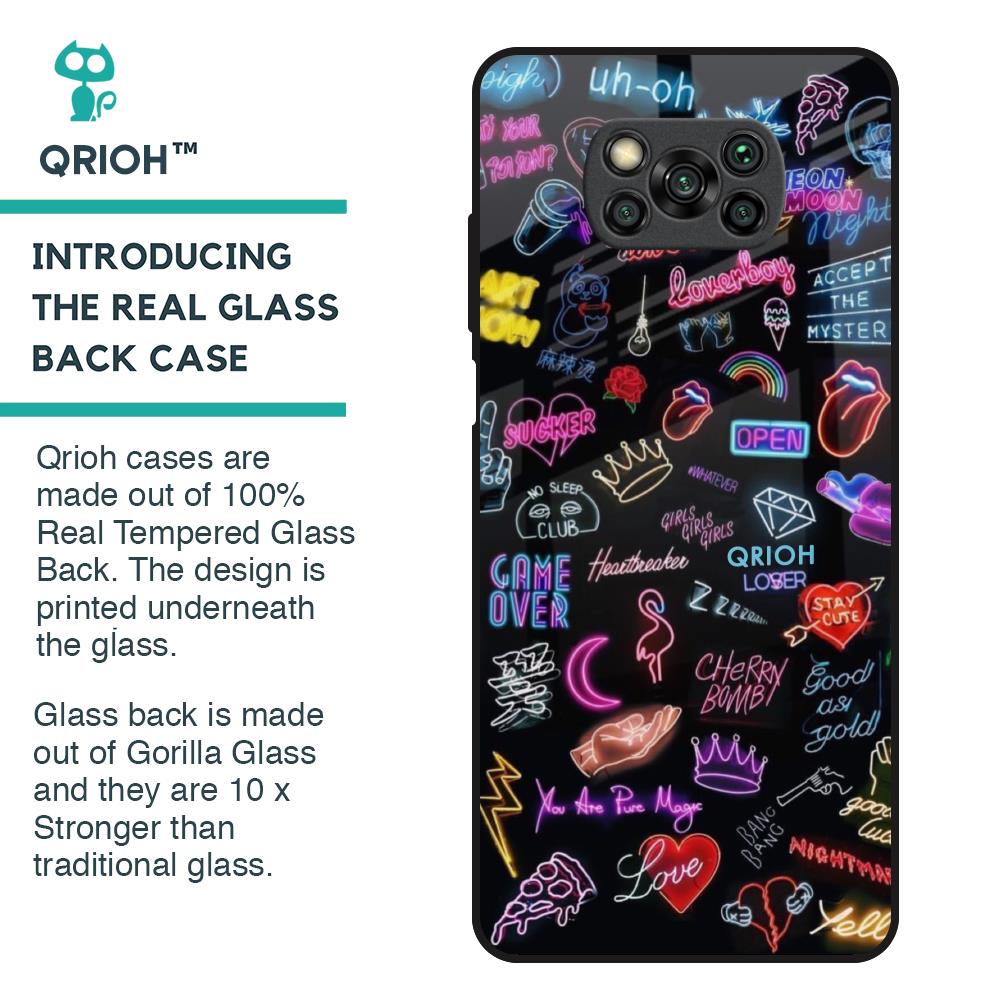Accept The Mystery Glass Case for Poco X3