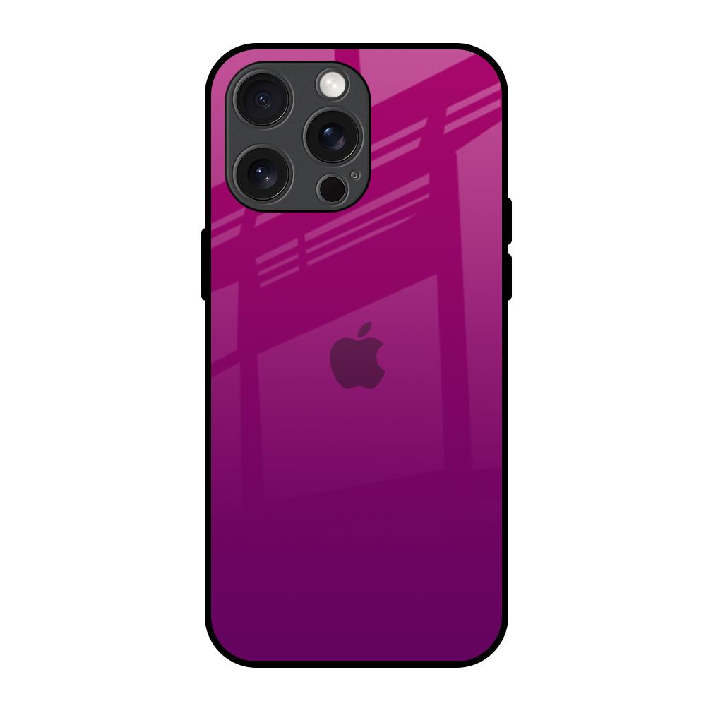 Magenta Gradient iPhone 15 Pro Max Glass Back Cover Flat 35 Off