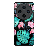 Tropical Leaves & Pink Flowers Vivo X100 Pro 5G Glass Back Cover Online