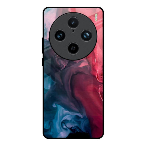 Blue & Red Smoke Vivo X100 Pro 5G Glass Back Cover Online