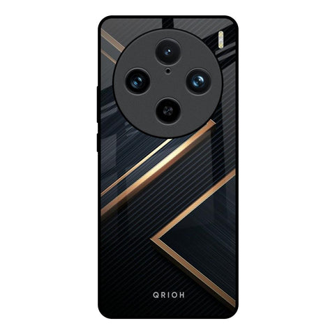 Sleek Golden & Navy Vivo X100 Pro 5G Glass Back Cover Online