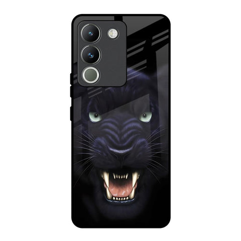 Angry Black Leopard Vivo Y200 5G Glass Back Cover Online