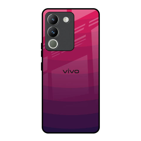 Wavy Pink Pattern Vivo Y200 5G Glass Back Cover Online