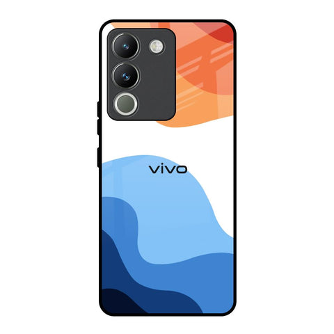 Wavy Color Pattern Vivo Y200 5G Glass Back Cover Online