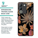 Lines Pattern Flowers Glass Case for Vivo Y200 5G