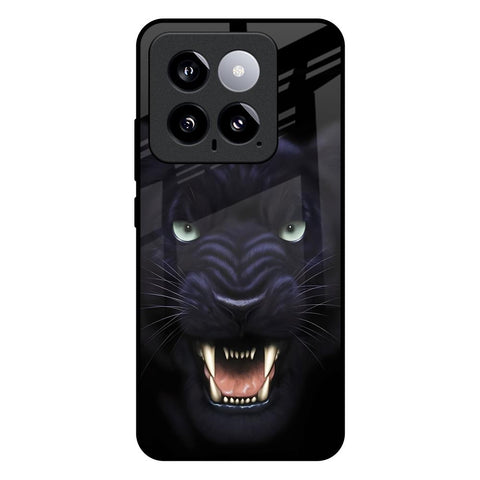 Angry Black Leopard Mi 14 Glass Back Cover Online