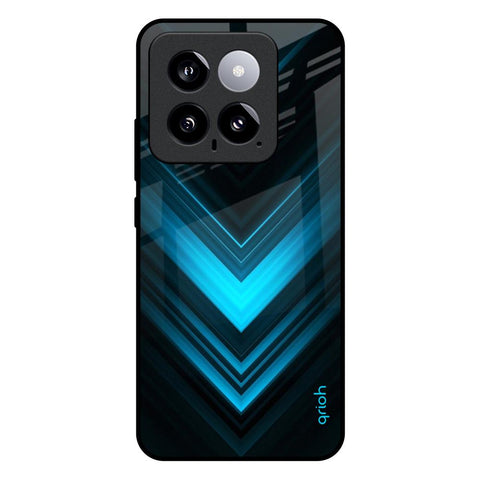 Vertical Blue Arrow Mi 14 Glass Back Cover Online