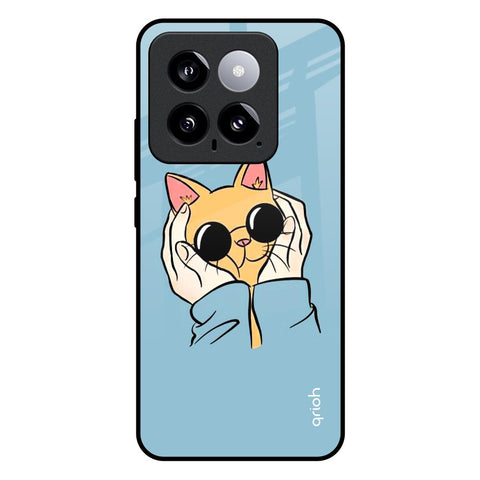 Adorable Cute Kitty Mi 14 Glass Back Cover Online