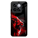 Red Angry Lion Mi 14 Glass Back Cover Online