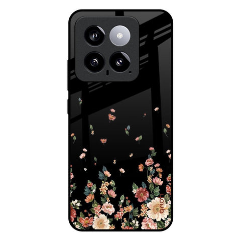 Floating Floral Print Mi 14 Glass Back Cover Online