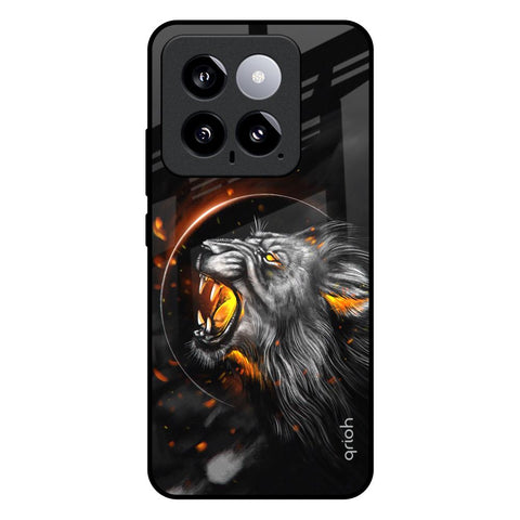 Aggressive Lion Mi 14 Glass Back Cover Online