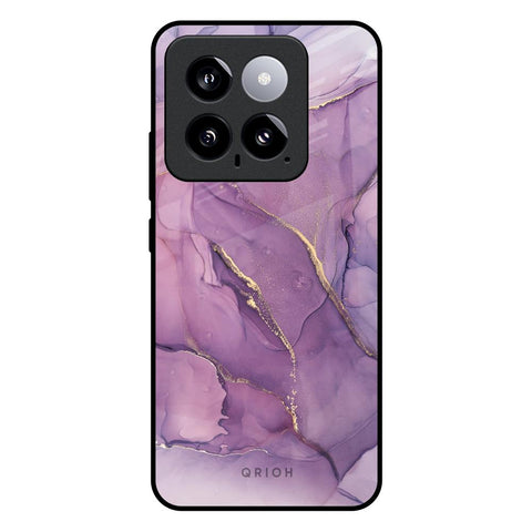 Purple Gold Marble Mi 14 Glass Back Cover Online