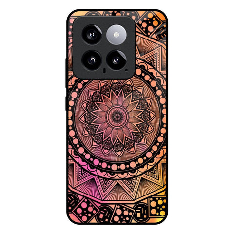 Floral Mandala Mi 14 Glass Back Cover Online