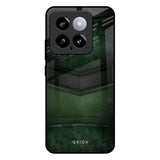 Green Leather Mi 14 Glass Back Cover Online