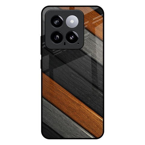 Tri Color Wood Mi 14 Glass Back Cover Online