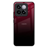 Wine Red Mi 14 Glass Back Cover Online