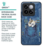 Kitty In Pocket Glass Case For Mi 14