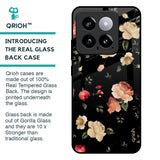 Black Spring Floral Glass Case for Mi 14