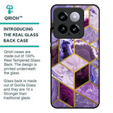 Purple Rhombus Marble Glass Case for Mi 14