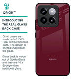 Classic Burgundy Glass Case for Mi 14