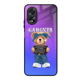 Gangsta Bear Oppo A18 Glass Back Cover Online