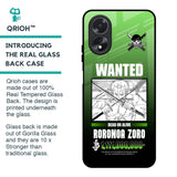 Zoro Wanted Glass Case for Oppo A18