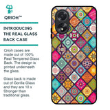 Multicolor Mandala Glass Case for Oppo A18