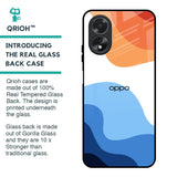 Wavy Color Pattern Glass Case for Oppo A18