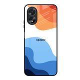 Wavy Color Pattern Oppo A38 Glass Back Cover Online