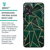Abstract Green Glass Case For Oppo A38