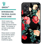 Floral Bunch Glass Case For Oppo A38