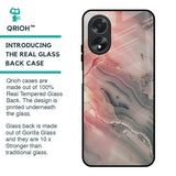 Pink And Grey Marble Glass Case For Oppo A38