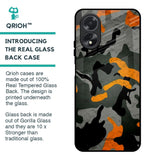 Camouflage Orange Glass Case For Oppo A38