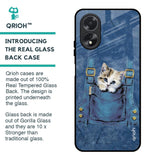 Kitty In Pocket Glass Case For Oppo A38