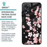 Black Cherry Blossom Glass Case for Oppo A38