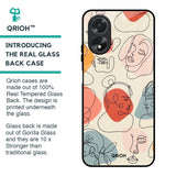 Abstract Faces Glass Case for Oppo A38