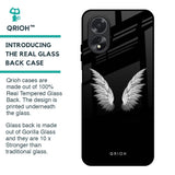White Angel Wings Glass Case for Oppo A38
