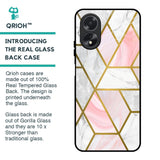 Geometrical Marble Glass Case for Oppo A38