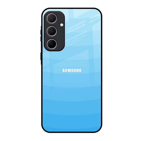 Wavy Blue Pattern Samsung Galaxy A35 5G Glass Back Cover Online