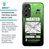 Zoro Wanted Glass Case for Samsung Galaxy A35 5G