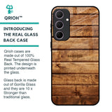 Wooden Planks Glass Case for Samsung Galaxy A35 5G