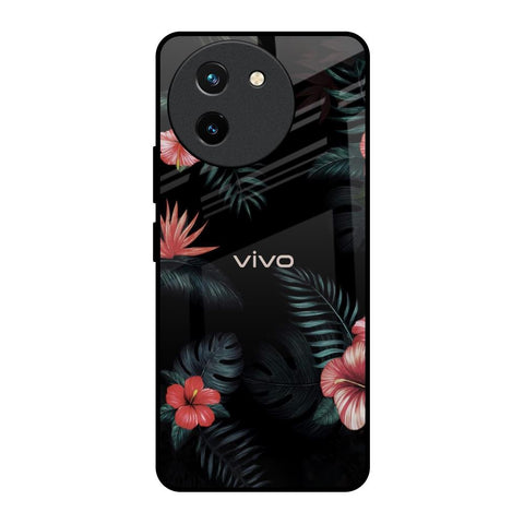 Tropical Art Flower Vivo T3X 5G Glass Back Cover Online