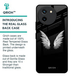 White Angel Wings Glass Case for Vivo T3X 5G