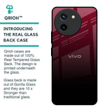 Wine Red Glass Case For Vivo T3X 5G