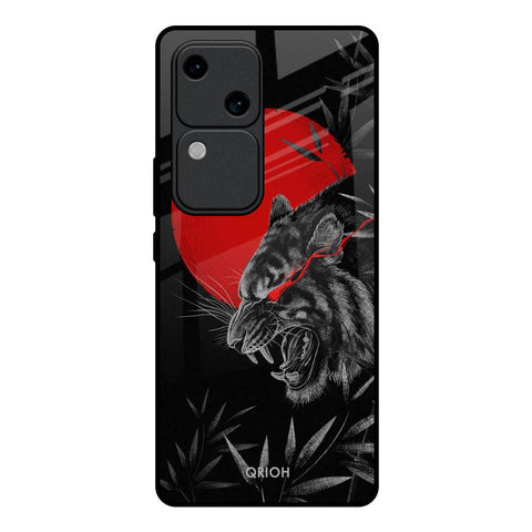 Red Moon Tiger Vivo V30 5G Glass Back Cover Online