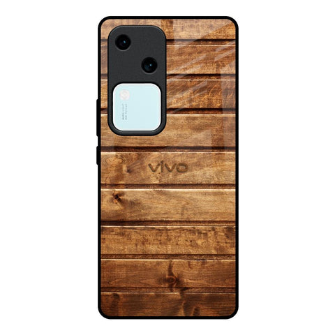 Wooden Planks Vivo V30 5G Glass Back Cover Online